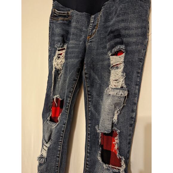 Song maternity distressed denim jeans women's size medium (C23) - Picture 9 of 9
